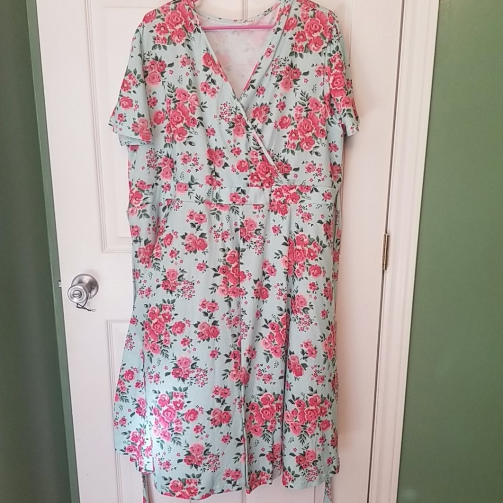 Plus size curvy woman cute dress